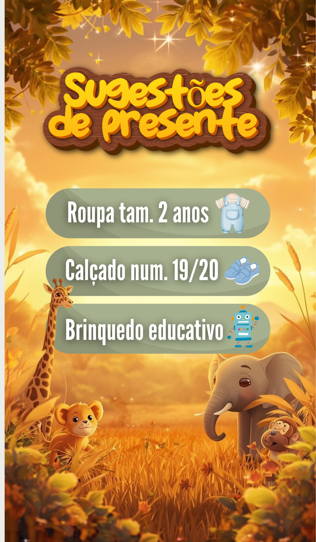 Sugestões de presente
